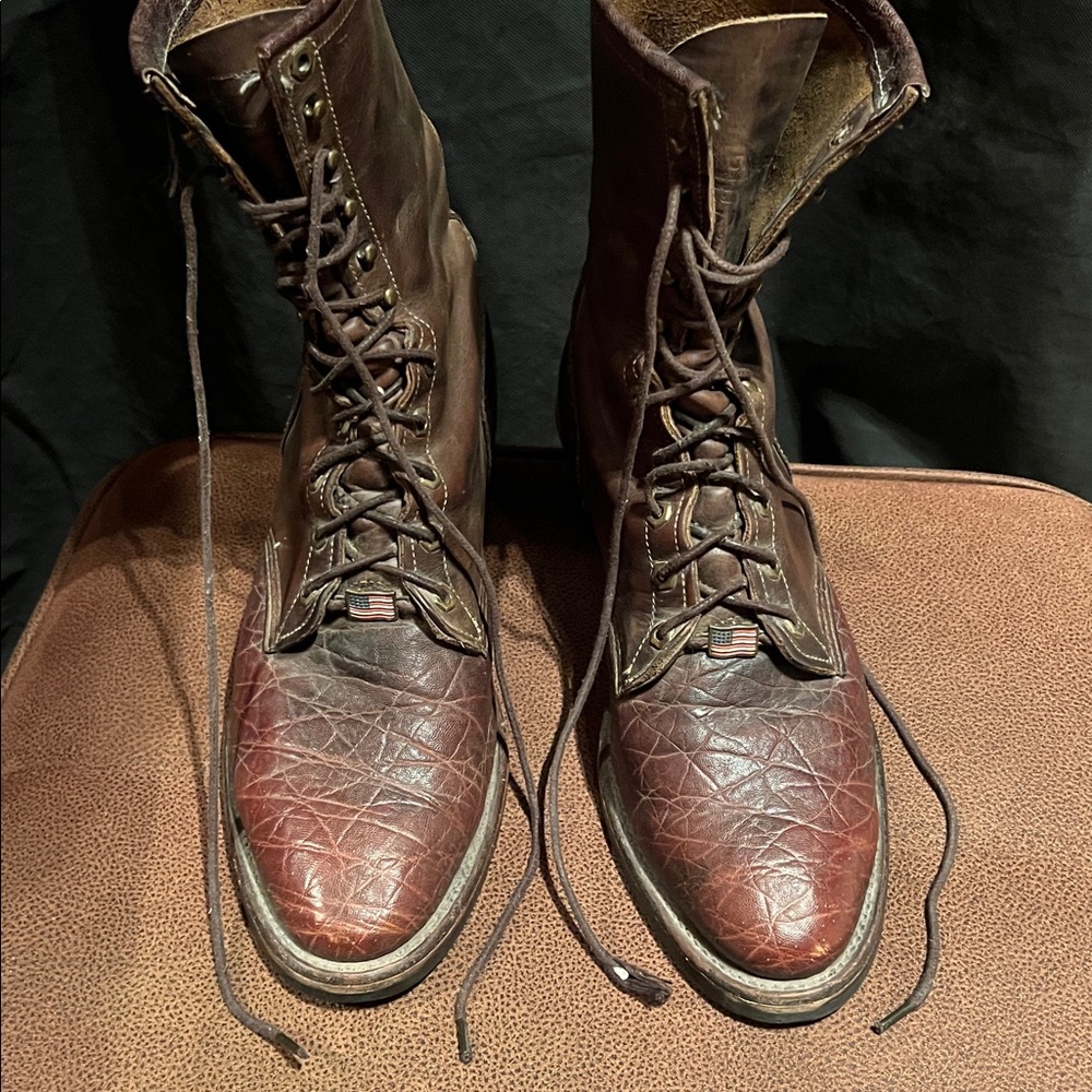 Chippewa Dark Brown Lace-Up Leather Work Boots - Picture 10 of 16